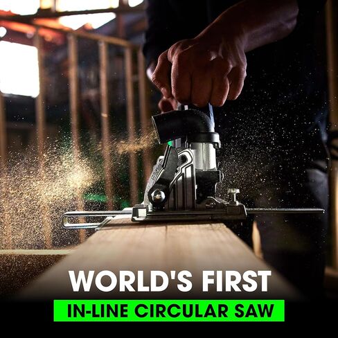 FLEX 24V Brushless Cordless 6-1/2-Inch In-Line Circular Saw Tool Only, Battery and Charger Not Included - FX2131A-Z, Grey/Black in Saudi Arabia
