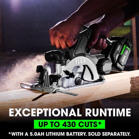 FLEX 24V Brushless Cordless 6-1/2-Inch In-Line Circular Saw Tool Only, Battery and Charger Not Included - FX2131A-Z, Grey/Black in Saudi Arabia