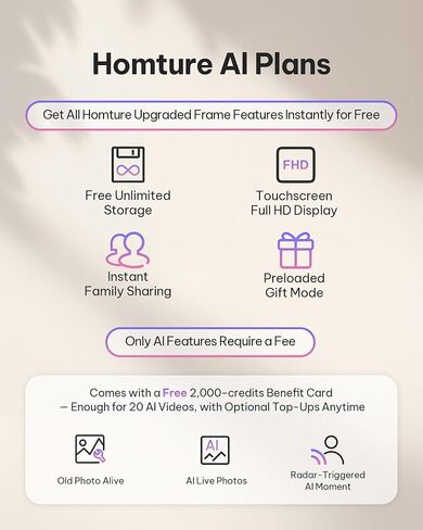 إطار AI Magic Frame، إطار صور رقمي ذكي عالي الدقة مقاس 10.1 بوصة مع مستشعر حركة وصور AI ديناميكية، تخزين سحابي غير محدود، وضع الهدايا للعائلة والحيوانات الأليفة وديكور المنزل وأعياد الميلاد in Kuwait