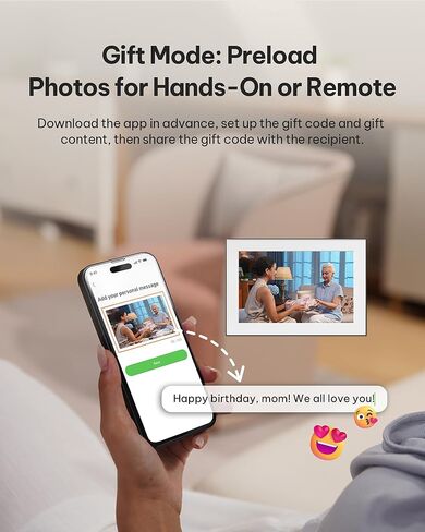 إطار AI Magic Frame، إطار صور رقمي ذكي عالي الدقة مقاس 10.1 بوصة مع مستشعر حركة وصور AI ديناميكية، تخزين سحابي غير محدود، وضع الهدايا للعائلة والحيوانات الأليفة وديكور المنزل وأعياد الميلاد in Kuwait