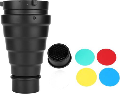 ZJchao Grid, Snoot Grid Light Beam Tube Snoot Photography Photography with Mount Filter for Studio Strobe Flash in Saudi Arabia