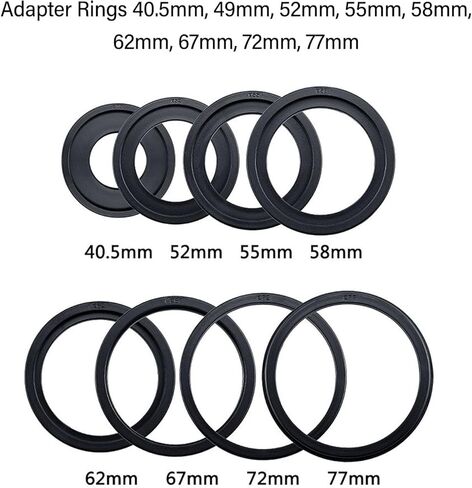 Yoidesu Macro Ring Light، 48 مصباح فلاش LED مع شاشة LCD و9 حلقات محول، 4 أوضاع إضاءة 7 مستويات حلقة فلاش سطوع، لمعظم العلامات التجارية لكاميرات DSLR in Kuwait