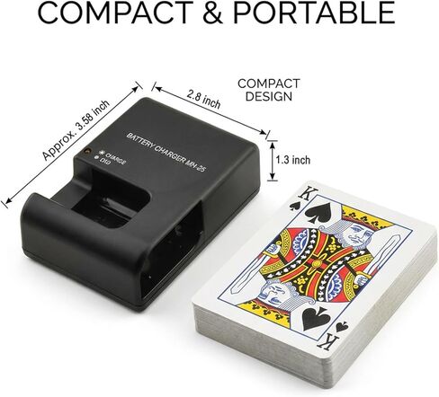 MH-25 شاحن بطارية سريع لنيكون، لنيكون MH-25a EN-EL15 EN-EL15a EP-5B D500 D600 D610 D750 D780 D800 D800E D810 D810A D850 D7000 D7100 D7200 D7500 Coolpix Z5 Z6 Z6 II Z7 Z7II كاميرات V1 1 V1 in Kuwait