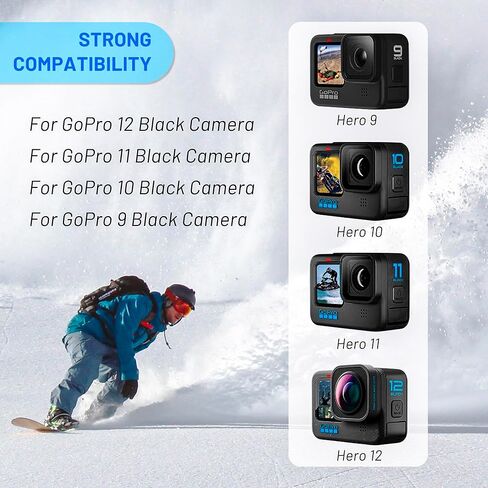 2-Pack Hero 11 Battery for Hero 11, Hero 10, Hero 9 Black Sport Action Camera with 3 Channel Battery Charging Station Power Fast Portable Accessory High Capacity in Saudi Arabia