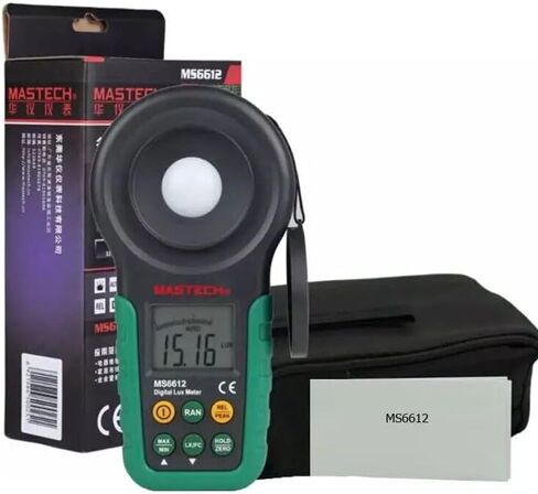 MGL MASTECH MS6612 MS6612B MS6612D مقياس Luxmeter الرقمي 200,000 متعدد الوظائف مقياس الإضاءة لوكس ضوء متر اختبار الأطياف المدى التلقائي الذروة عالية الدقة (MS6612) in Kuwait
