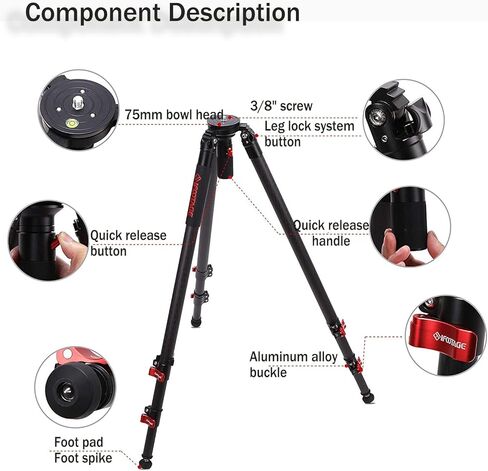 IFOOTAGE Camera Tripod TC7 with Video Head K7 Bundle in Saudi Arabia