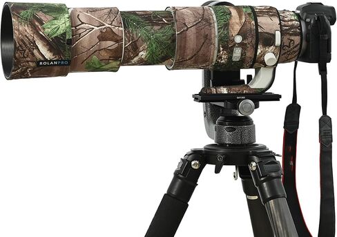 ROLANPRO غطاء عدسة مقاوم للماء لكانون RF 200-800 مللي متر F6.3-9 هو USM غطاء المطر التمويه-#18 الظلام التمويه مقاوم للماء in Kuwait