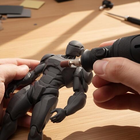 مطحنة صغيرة 8 فولت لمعالجة ما بعد الطباعة ثلاثية الأبعاد، مطحنة كهربائية محمولة مع مجموعة ملحقات 60 في 1، أداة دوارة للتلميع/النقش/القطع على مطبوعات FDM وSLA ثلاثية الأبعاد in Kuwait