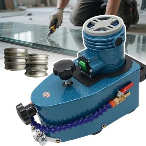 Portable Glass Edge Polishing Machine - 800W Electric Grinder with 8000 RPM for Straight & Round Beveling - Ideal for Glass, Stone, and Ceramics in Saudi Arabia