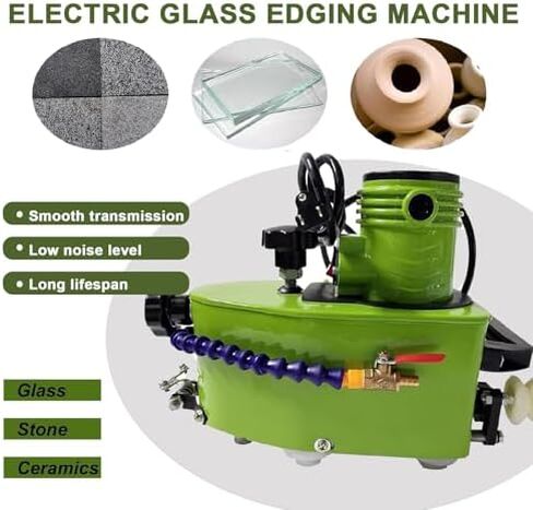 Portable Glass Edge Polishing Machine - 800W Electric Grinder with 8000 RPM for Straight & Round Beveling - Ideal for Glass, Stone, and Ceramics in Saudi Arabia