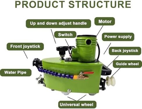 Portable Glass Edge Polishing Machine - 800W Electric Grinder with 8000 RPM for Straight & Round Beveling - Ideal for Glass, Stone, and Ceramics in Saudi Arabia