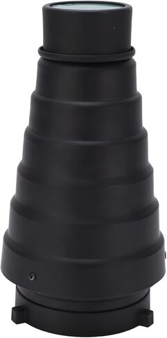 Tbest Flash Snoot Mount Conical Kit أنبوب مكثف للتصوير الفوتوغرافي للاستوديو صور فيديو احترافية معدن أسود أحمر أزرق أصفر أخضر شفاف 281 جرام in Kuwait