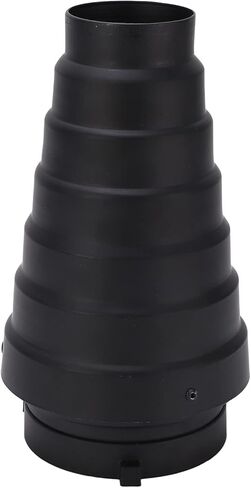 Tbest Flash Snoot Mount Conical Kit أنبوب مكثف للتصوير الفوتوغرافي للاستوديو صور فيديو احترافية معدن أسود أحمر أزرق أصفر أخضر شفاف 281 جرام in Kuwait