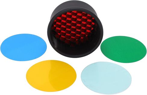 Tbest Flash Snoot Mount Conical Kit أنبوب مكثف للتصوير الفوتوغرافي للاستوديو صور فيديو احترافية معدن أسود أحمر أزرق أصفر أخضر شفاف 281 جرام in Kuwait