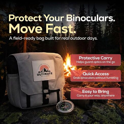 حزمة الصدر لحزام الصدر ثنائي العينين Ultimate Outdoors، نظام MOLLE مع حقيبة محدد المدى، غطاء المطر، رمادي in Kuwait