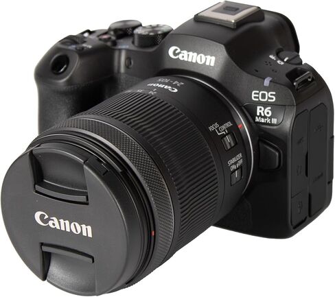 كاميرا Canon EOS R6 Mark III مع عدسة 24-105 مم f/4-7.1 RF | جودة صورة بإطار كامل بدقة 32.5 ميجابكسل، والتقاط RAW بدقة 7K، ودقة 4K بدقة 120 بكسل، وAF II المتقدم (7084C018) + بطاقة سعة 64 جيجابايت + طقم مرشح + المزيد (متجدد) in Kuwait