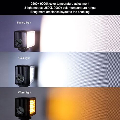 Tbest LED ضوء الكاميرا 40 متر تحت الماء ضوء الكاميرا 2500K 9000K الغوص الفيديو الضوئي مصباح كاميرا الغوص عمل الكاميرا الأنشطة الخارجية in Kuwait