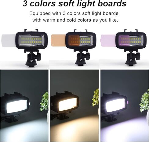 40m Underwater Lights, Diving Video Light, 5500K High Power Dimmable LED Video Light for Photography, Video, Underwater Shootings in Saudi Arabia