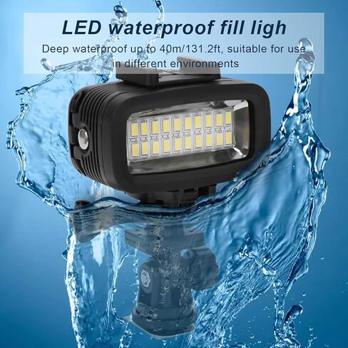 40m Underwater Lights, Diving Video Light, 5500K High Power Dimmable LED Video Light for Photography, Video, Underwater Shootings in Saudi Arabia