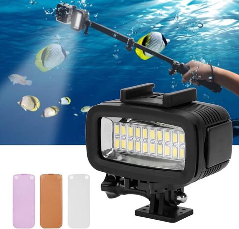 40m Underwater Lights, Diving Video Light, 5500K High Power Dimmable LED Video Light for Photography, Video, Underwater Shootings in Saudi Arabia