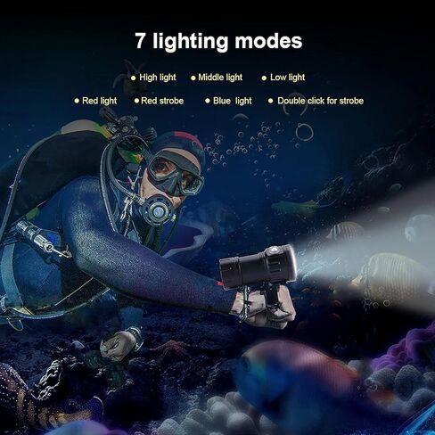 JTLB IPX8 18000 lm 500 m شعلة مقاومة للماء ضوء المصباح تحت الماء للتخييم في الهواء الطلق in Kuwait