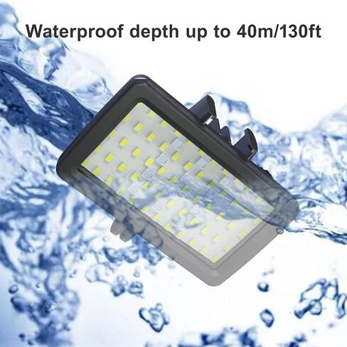 Underwater Light, Rechargeable Diving Light, Dimmable Underwater LED Video Light with 8 Lighting Modes for Action Camera in Saudi Arabia