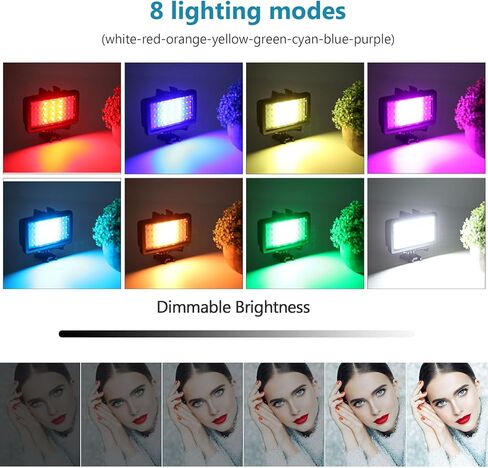 Underwater Light, Rechargeable Diving Light, Dimmable Underwater LED Video Light with 8 Lighting Modes for Action Camera in Saudi Arabia