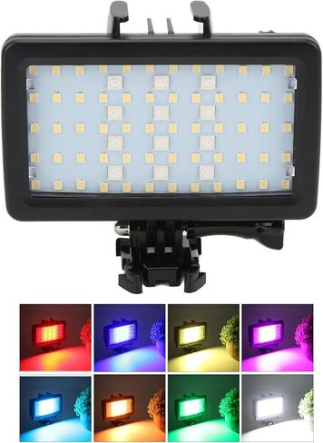 Underwater Light, Rechargeable Diving Light, Dimmable Underwater LED Video Light with 8 Lighting Modes for Action Camera in Saudi Arabia
