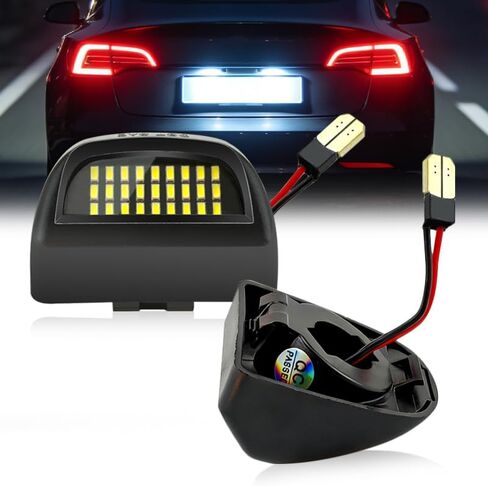 أضواء لوحة ترخيص LED متوافقة مع Chevy Silverado 1500 2500HD 3500HD، Avalanche، Suburban، Tahoe، GMC Sierra، Yukon، Cadillac Escalade، 48-SMD 6500K Super White (تحديث أبيض) in Kuwait
