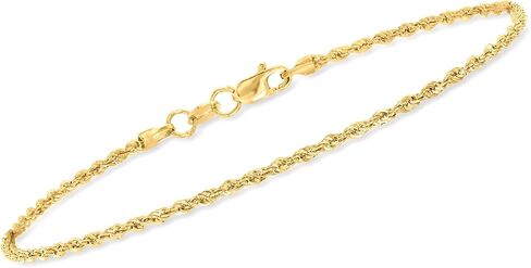 Pure Collection by Ross-Simons 1.5mm 14kt Yellow Gold Twisted Rope-Chain Bracelet in Saudi Arabia