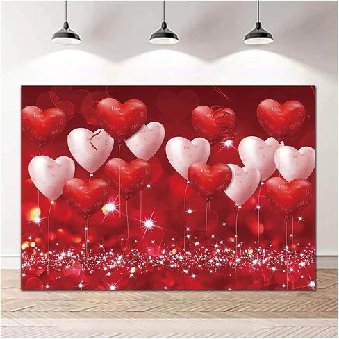 بالونات قلوب حمراء الحب عيد الحب موضوع التصوير الخلفيات 7x5ft الزفاف الذكرى الزفاف دش الزفاف عيد الأم صورة خلفية زوجين استوديو صورة صور تبادل لاطلاق النار الدعائم الفينيل in Kuwait