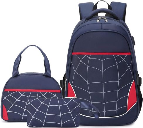 Boys Backpack with Lunch Box Kids Backpack for School Bag for Kids Bookbag Set School Backpacks for Boys (Black) in Saudi Arabia