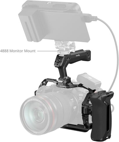 SmallRig R6 Mark III HawkLock Camera Cage Kit for Canon R6 Mark III / R6 Mark II, Full Cage with Side & Top Handle for ARRI, Cable Clamp for HDMI, Built-in QR Plate for Arca - 5958 in Saudi Arabia