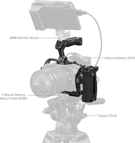 SmallRig R6 Mark III HawkLock Camera Cage Kit for Canon R6 Mark III / R6 Mark II, Full Cage with Side & Top Handle for ARRI, Cable Clamp for HDMI, Built-in QR Plate for Arca - 5958 in Saudi Arabia