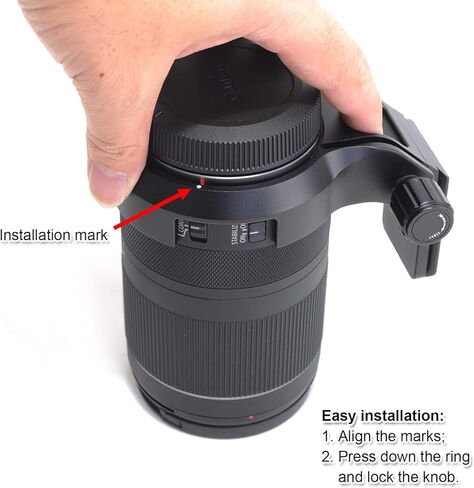 CNC Machined Diameter 79mm Tripod Mount Ring Lens Collar for Canon RF 24-240mm F4-6.3 is USM Lens, Built-in 70mm Arca-Swiss Quick Release Plate Compatible with Tripod Ball Head in Saudi Arabia
