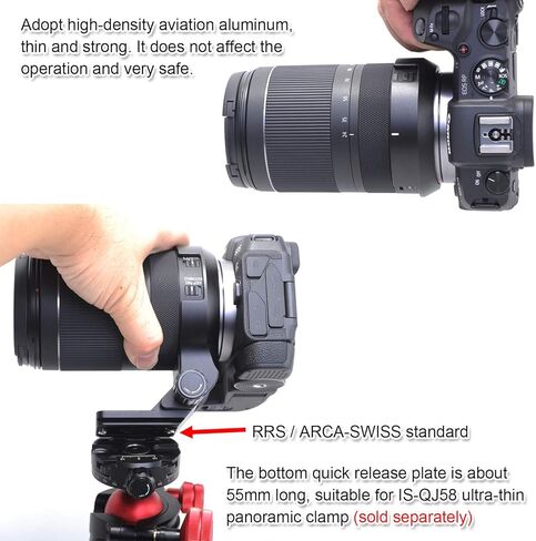 CNC Machined Diameter 79mm Tripod Mount Ring Lens Collar for Canon RF 24-240mm F4-6.3 is USM Lens, Built-in 70mm Arca-Swiss Quick Release Plate Compatible with Tripod Ball Head in Saudi Arabia