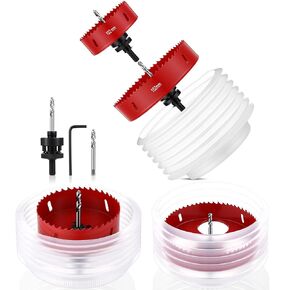 4-1/4 بوصة و 6-1/4 بوصة منشار ثقب للأضواء المريحة ويمكن أن أضواء قاطع حفرة الحفر مع 2 وعاء الغبار مجموعة مجموعة البناء لخشب السقف البلاستيل الجاف دريوال in Kuwait