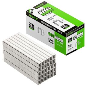 meite 71/12 22 Gauge 304 Stainless Steel Upholstery Staples, 3/8-Inch Crown with 1/2-Inch Leg Length, Heavy Duty Staples for Construction, Furniture, Crafts & DIY Projects (1 Box) in Saudi Arabia