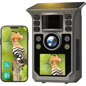 كاميرا تريل ملونة كاملة 6K 64 ميجابكسل تعمل بالطاقة الشمسية واي فاي لعبة الصيد مع رؤية ليلية، بطارية مدمجة 7500 مللي أمبير في الساعة، مقاومة للماء IP67، كاميرا ميدانية نشطة بحساسية الحركة الحرارية 64 جيجابايت in Kuwait