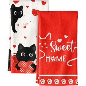 مناشف المطبخ لكيك الدقيق - مجموعة من مناشف أطباق الربيع مع حلقة معلقة 18 × 26 بوصة من الملابس القطن القابلة لإعادة الاستخدام لتنظيف تصميم لطيف المنزل ديكور ، زهرة عتيقة in Kuwait