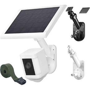 حامل جداري للكاميرات والألواح الشمسية، حامل 2 في 1 للحلقة، Blink، Eufy، Arlo، Wyze، إلخ، لوحة شمسية وكاميرا، مع كاميرا Ring Stick Up Cam/Spotlight Cam/Plus/Pro (بطارية)، زاوية قابلة للتعديل (أسود) in Kuwait