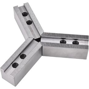 Hex Autoparts 3 Pcs 8" Steel Soft Jaws Set Compatible with Lathe 3 Claw Hydraulic Power Chuck B-208 Kitagawa Samchully, Lathe Chuck Serrated Steel Soft Jaws Set for 8" Chucks 1.5" Height in Saudi Arabia