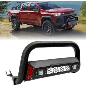 Bull Bar Fit for Ford F150 2004-2025 with LED Light & w/License Plate Bracket DIY Paintable Truck Front Bumper Brush Push Bar Front Grille Guard Protector in Kuwait