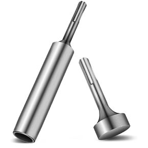 LEIFIDE 2pcs Ground Rod Driver Set for 5/8inch and 3/4inch Ground Rods Steel Material with Heavy Duty Drill Bit Rotary Flat Hammer 35 mm Bits Can Be Applied for Many Hammer Drill Tools in Saudi Arabia