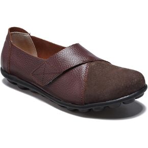 Ladies Leather Slip On Flat Loafers, Comfort Walking Nurse Shoes with Soft Non-Slip Bottom, Orthopedic Casual Driving Moccasins for Women in Kuwait