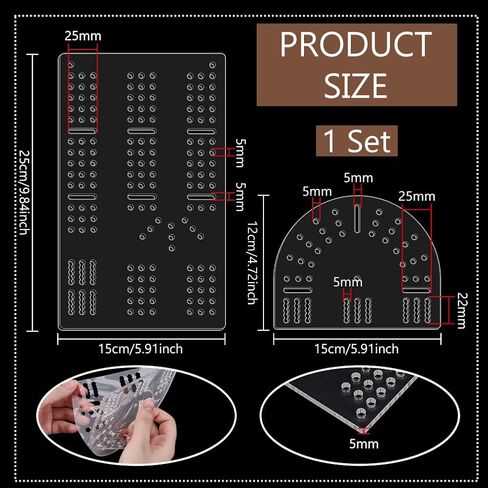 PH PandaHall Cribbage Board Templates 3-Track Acrylic Router Template Clear Woodworking Guide Track Style Templates Kit with 3mm Hole for DIY Router Guide Cribbage Boards Crafting Project in Saudi Arabia