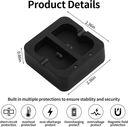 V4 Battery Charger for Ring Rechargeable Battery,Dual Ring Batteries Charger Station Compatible with Rings Doorbell 2/3/4 Doorbell Camera Batterys (Rings Batteries NOT Included) in Saudi Arabia