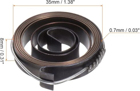 Generic Drill Press Return Spring, 35 x 8 x 0.7mm Quill Spring Feed Return Coil Spring Assembly Spring Steel Chemical Blackening Finish for Drill Press in Saudi Arabia