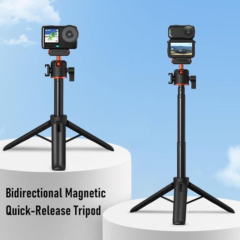 Yunseity Selfie Stick Tripod, Magnetic Extendable 20.5 to 54cm Aluminum Alloy Tripod Stand with 360 Degree Ball Head, for OSMO Action 6 Action Camera in Saudi Arabia