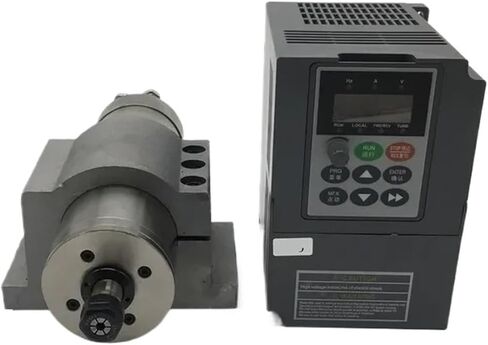 220V 1.5KW 2HP Air Cooled 80MM ER11 4 Bearing Spindle Motor + 1.5kw Inverter VFD + Bracket Kit in Saudi Arabia